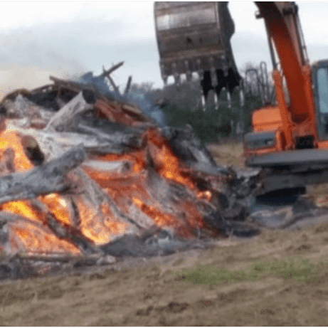 Global Emergency Services performing large scale debris removal, reduction, and disposal in Texas